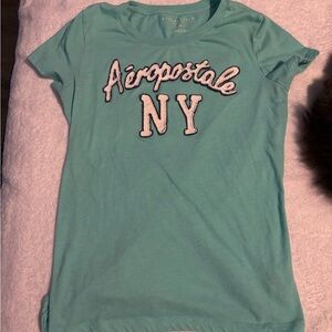 Aeropostale Aqua Tee with NY Logo